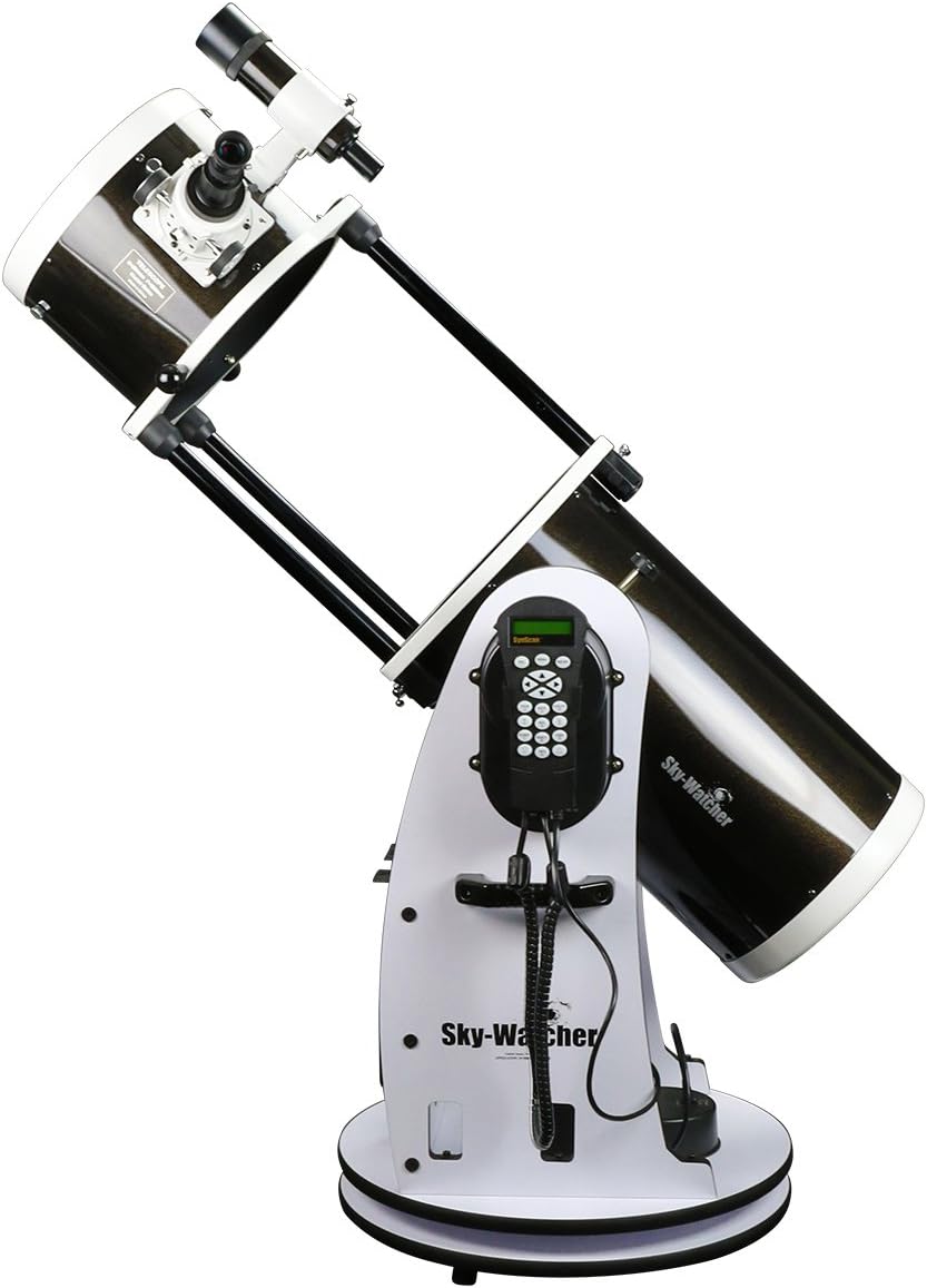 SkyWatcher Flextube 250 SynScan Dobsonian 10-inch Collapsible Computerized GoTo Large Aperture Telescope, White, (S11810)