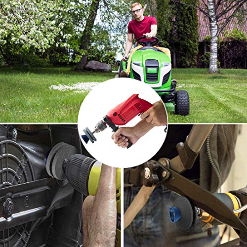 image for Ankda 【2020 New】 Double Layer Corundum Lawn Mower Blade Sharpener,
