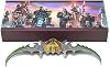 Wow Warglaive by Azzinoth Model Illidan Warblade Desk Decoration 22 cm/8.7 inches with Display Stand All Metal Game Collectibles Gray