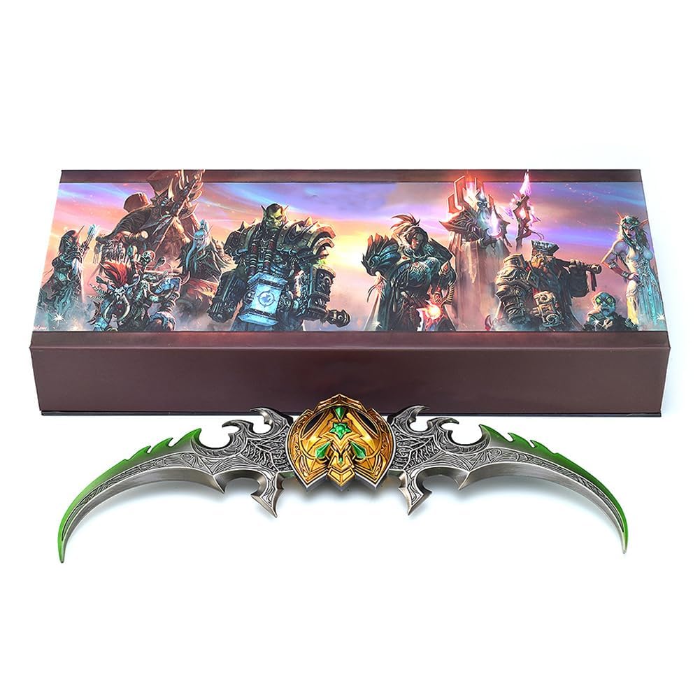 VNVFJKLO Game prop model, Desk Decoration22Cm/8.7In with Display Stand All-Metal Game Collectible(Grey)