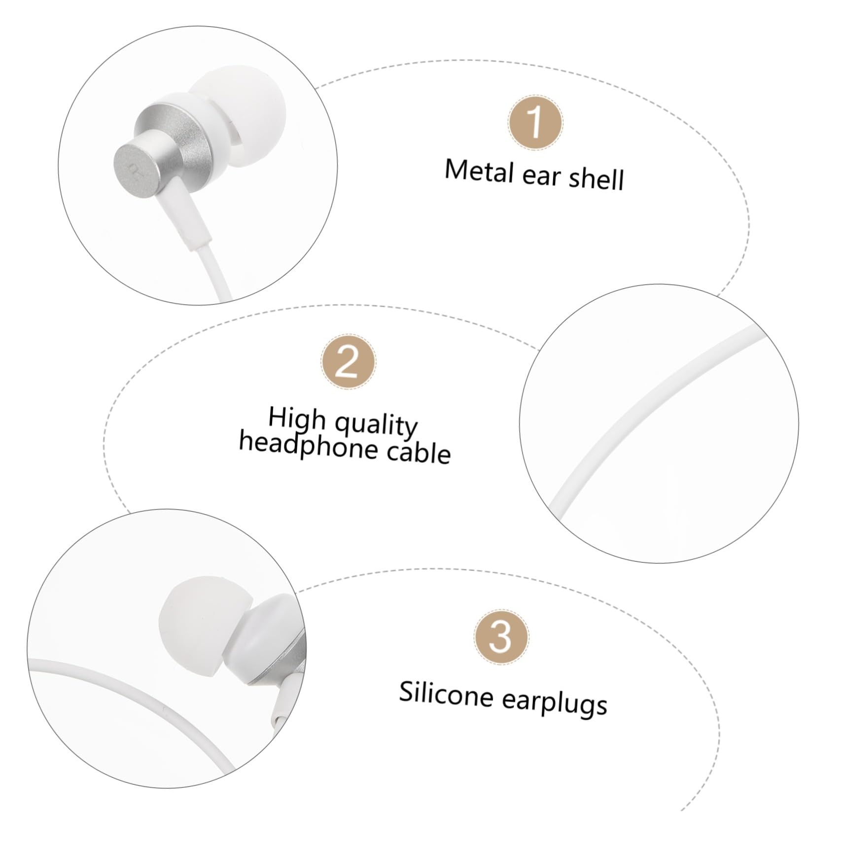 Artibetter 3piezas Auriculares in Ear para Gafas VR Diseño Práctico y Duradero Materiales Sonido Estéreo Accesorios Esenciales para Experiencias De Realidad Virtual