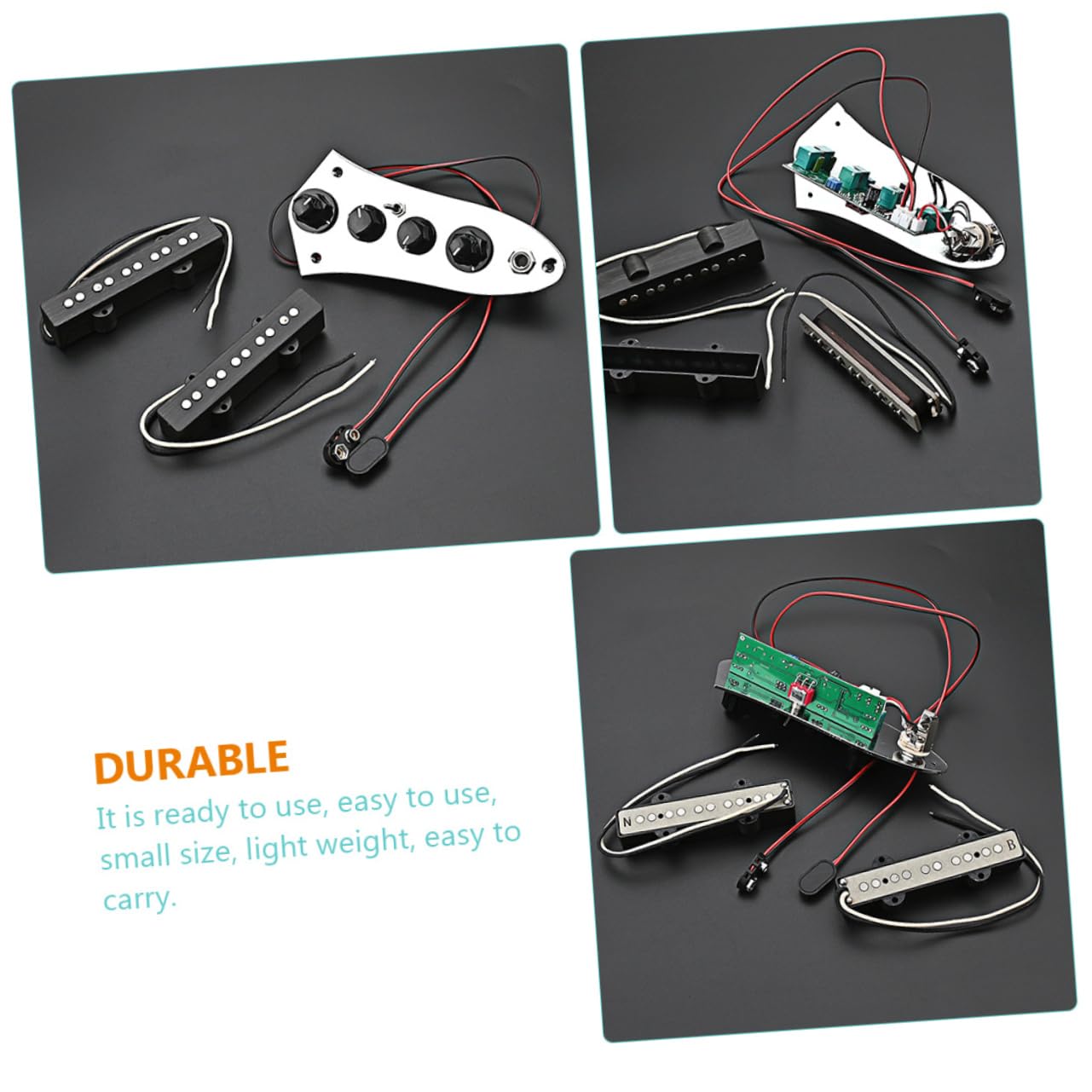ifundom Set di Pickup Jb per Basso a 5 Corde, Ferro, Argento, Compatto, per Accessori e Parti del Basso Elettrico