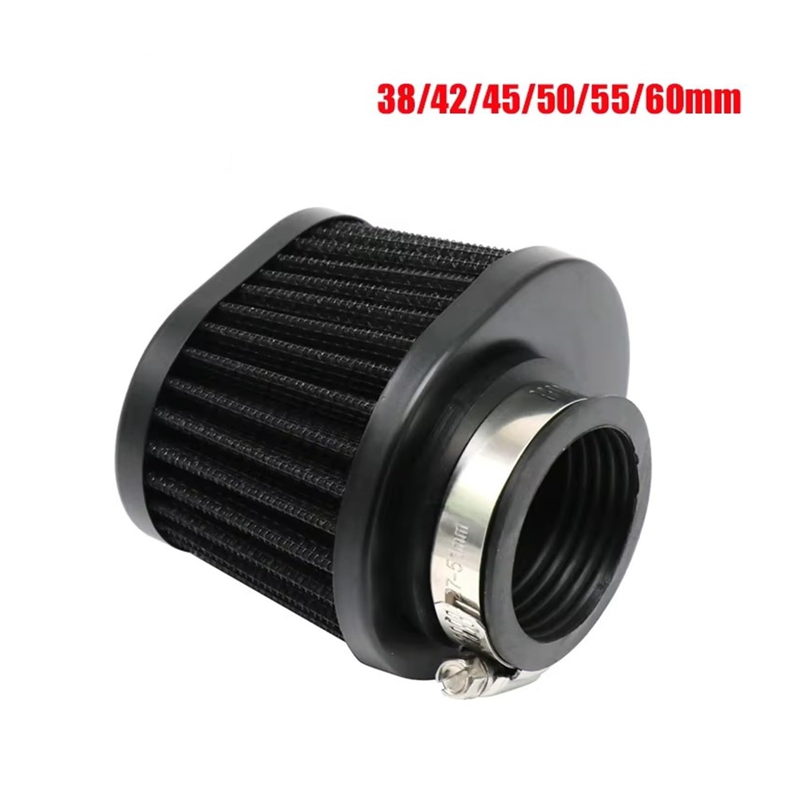 Filtro Aspirazione Aria Moto 60 mm 55 mm 50 mm 45 mm 42 mm | Filtro dell'aria universale per moto da 38 mm, filtro lavabile ad alto flusso per presa d'aria fredda(50mm)