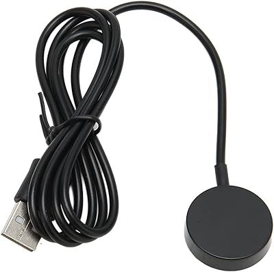 Smart Watch Charger, Replacement Magnetic Watch USB Charging Cable Cord for Fossil Q Gen 1 2 Founder 2 Wander 2 Marshal 3 Explorer 3 Venture Series Smart Watches (Black)