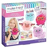Make It Real - CuddleMob. DIY Pom Pom Characters Arts and Crafts Kit for Girls. Create Unique Plush Characters for Home Play, or to Attach to Kids’ Backpacks or Purses