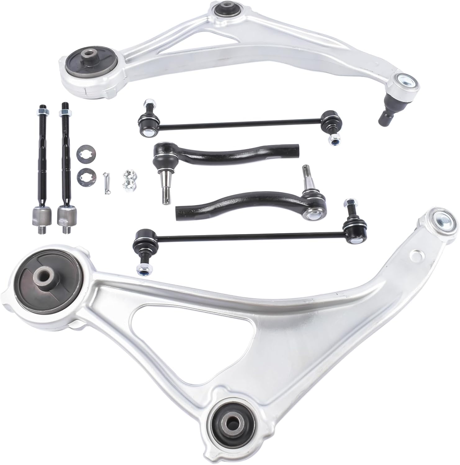 GELUOXI 8Pcs Front Control Arms w/Ball Joint Sway Bar Kit Replacement for Nissan Maxima 2016-2023 Altima 2015-2018 3.5L K622838 K622839 EV801066 K750094 K750095