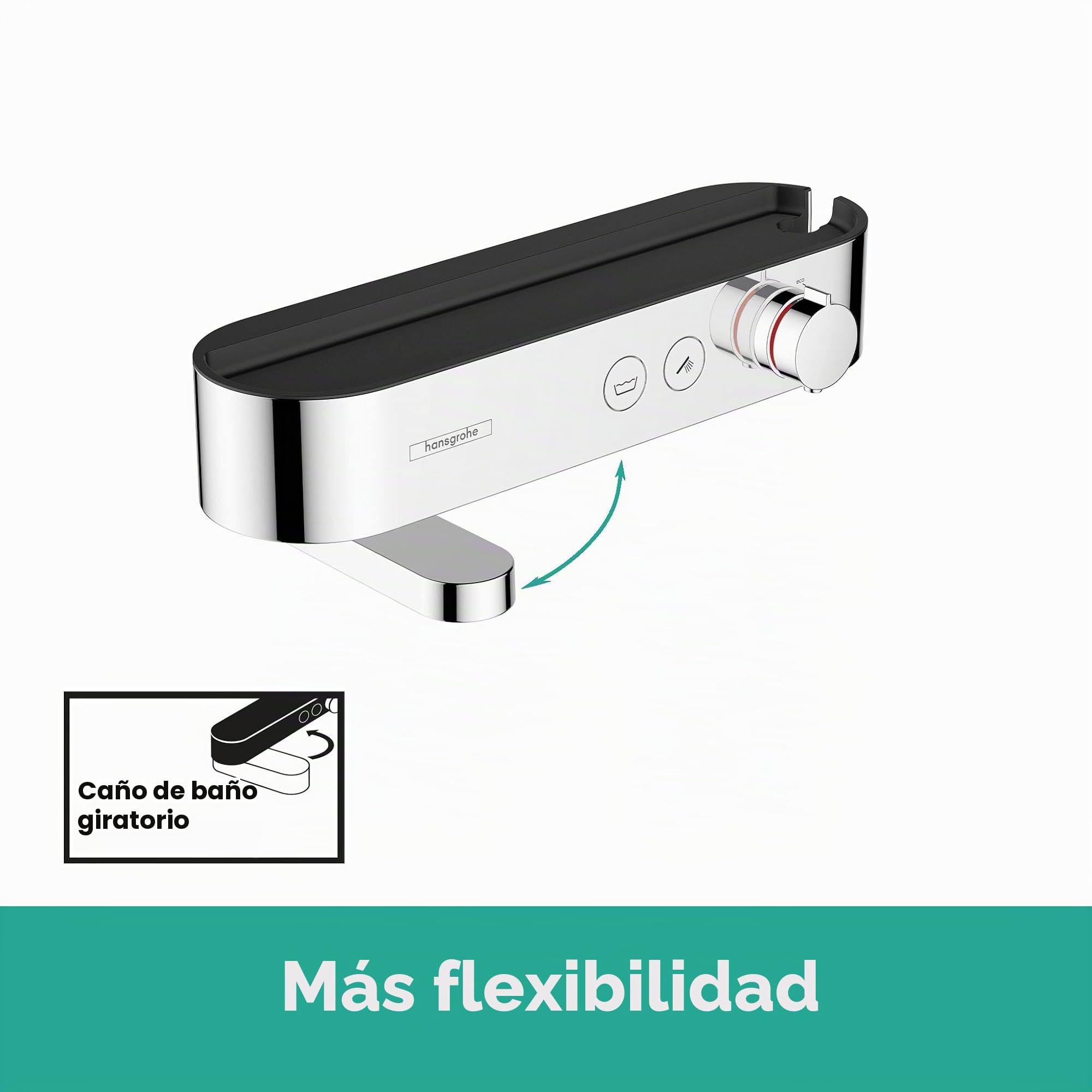 hansgrohe ShowerTablet Select Termostato de bañera 400 visto, cromo, 24340000