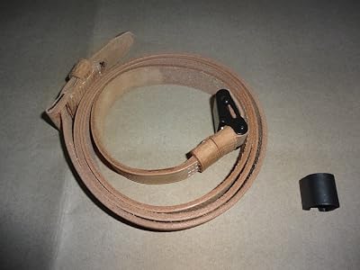 German Mauser K98 WWII Rifle Leather Sling w/Sight Hood