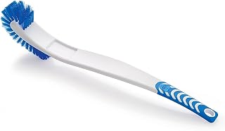 Cello Kleeno Dual Action Hockey Toilet Brush, Blue and White,Pack of 1 piece