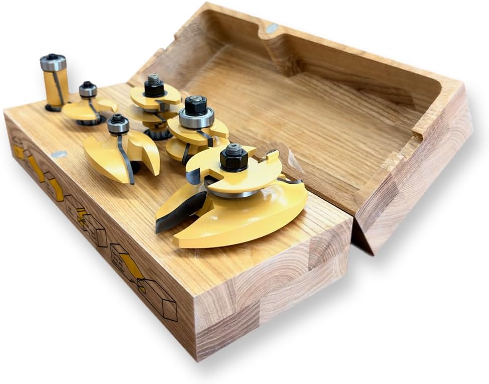 Sommerfeld 6pc Cabinetmaking Router Bit Woodworking Tool Set (01015, 02012,01002,01003 & 01004)