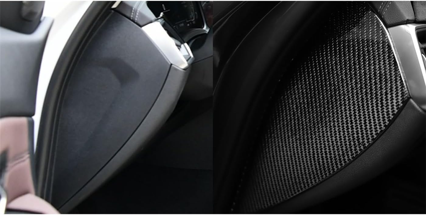 4 Series M4 2021 Compatible with Car Interior Self Adhesive Dashboard Decal Carbon Fiber Black Sticker A57 (Front Door Buffer Pad)