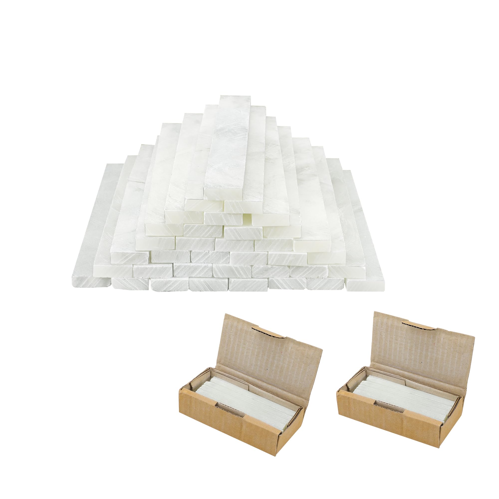 KEJJNYER 126 Pack Soap Stones Pencils Bulk, Flat Soapstone Chalk Pencil, Welding Marking Chalk for Welders Removable Markings on Steel