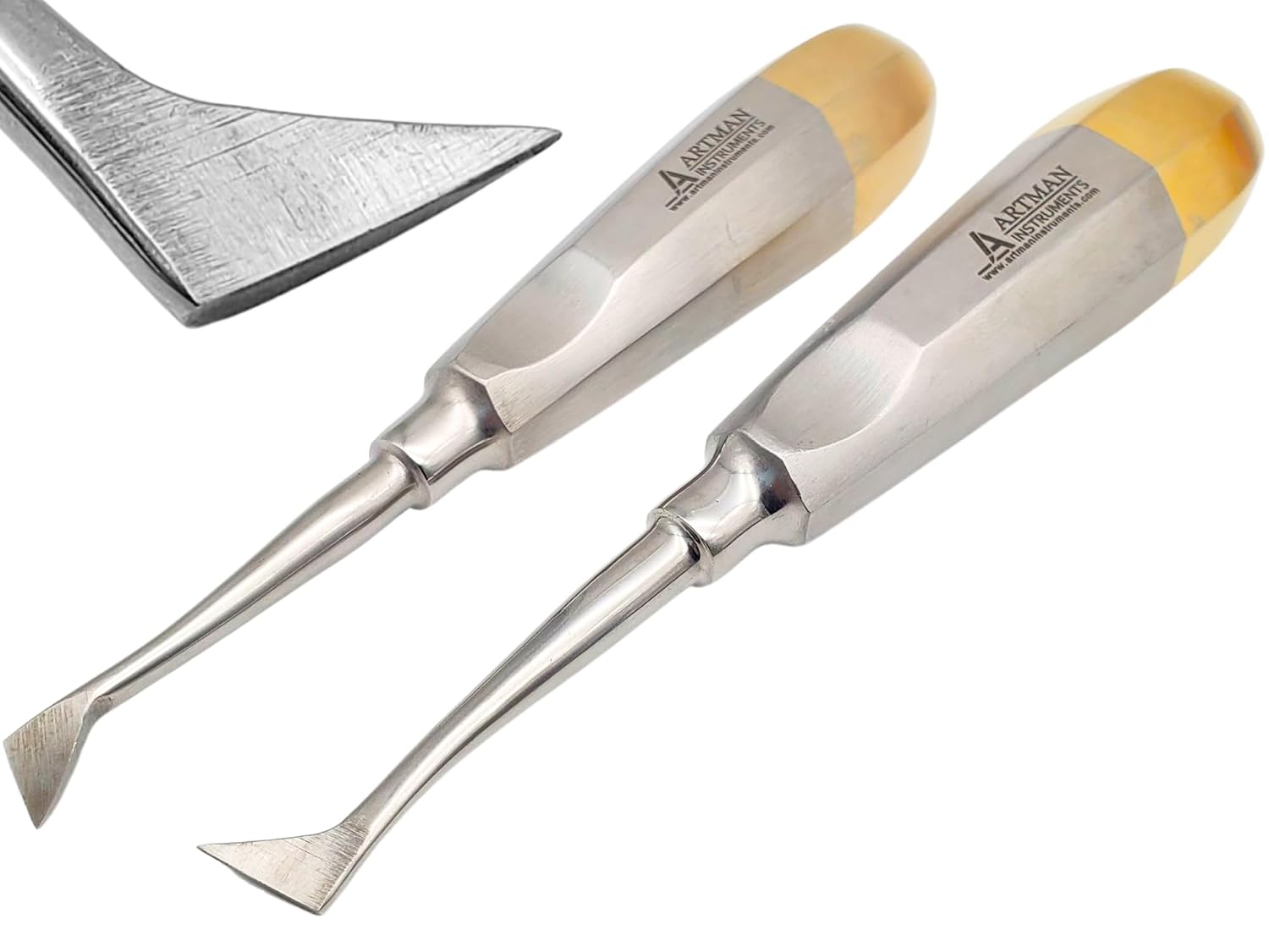 ARTMAN INSTRUMENTS Cryer Dental Molar Root Extraction Elevator Left & Right Set - for Surgical Root Extraction, Stainless Steel, Autoclavable Oral Surgery, Dental Implants, & Tooth Extractions