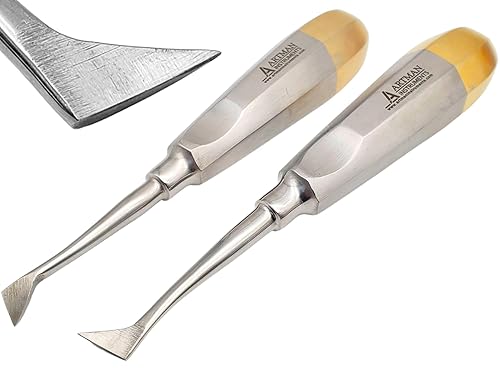 ARTMAN INSTRUMENTS Cryer - Elevador de extracción de raíces molares dentales izquierda y derecha, para extracción quirúrgica de raíces, acero