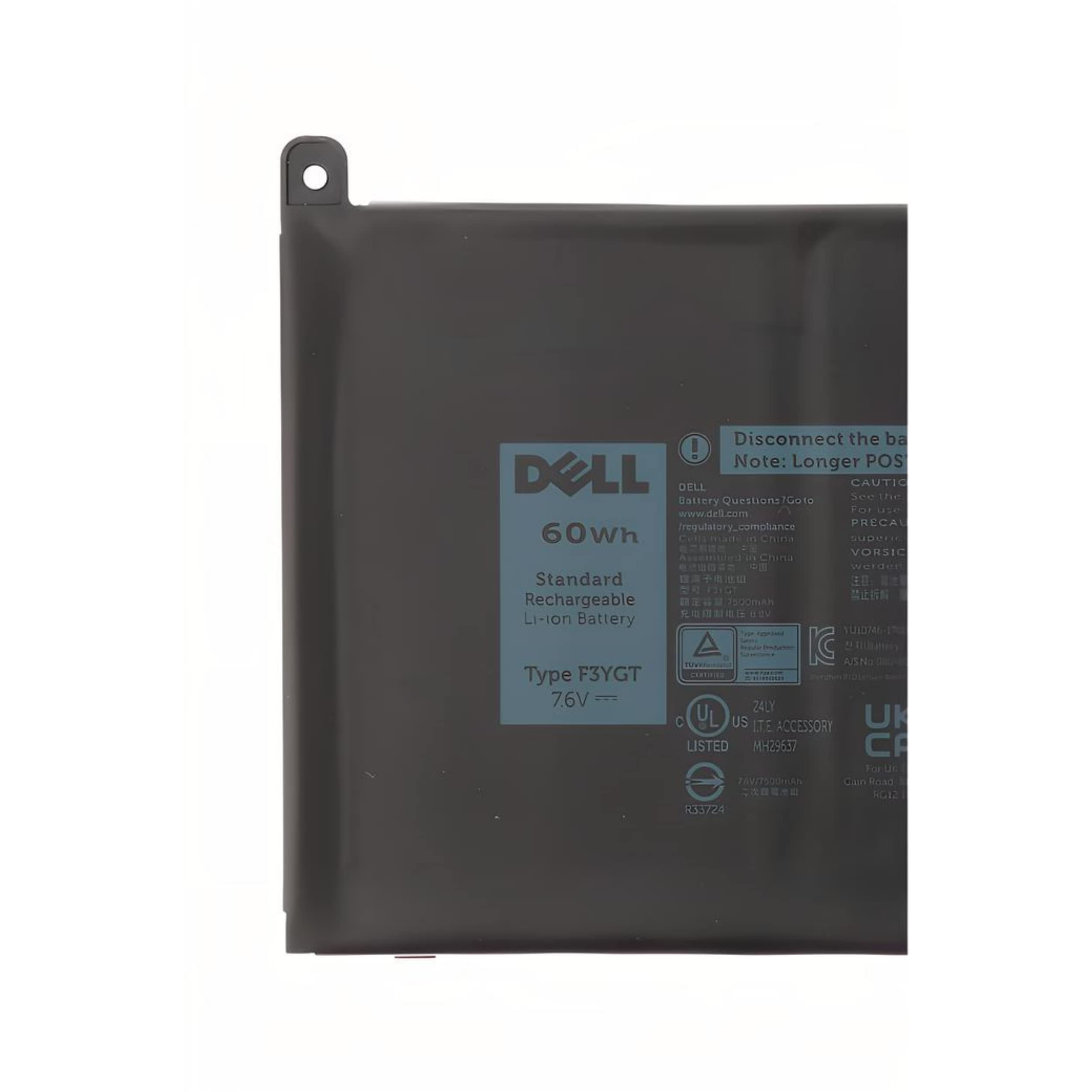 Image secondaire de Batterie Dell 60Wh pour Latitude 7480/7280/7490 - 7500mAh Lithium-ion