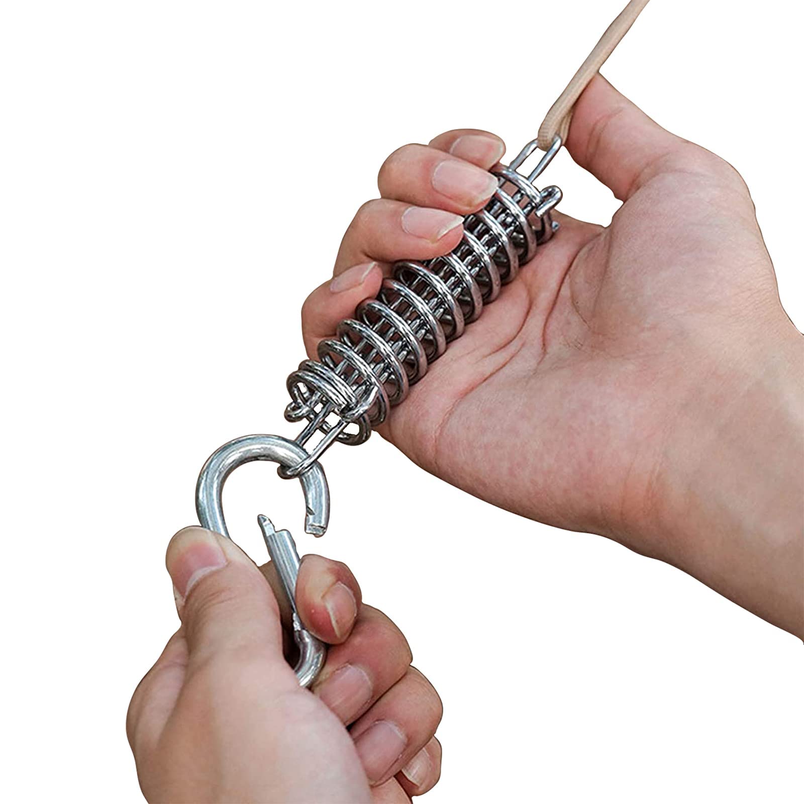 Molla di tensione per tenda da campeggio, tenda da sole, accessori di fissaggio antiruggine, molla di trazione per montaggio sicuro, in acciaio inox, antivento, tenda da campeggio