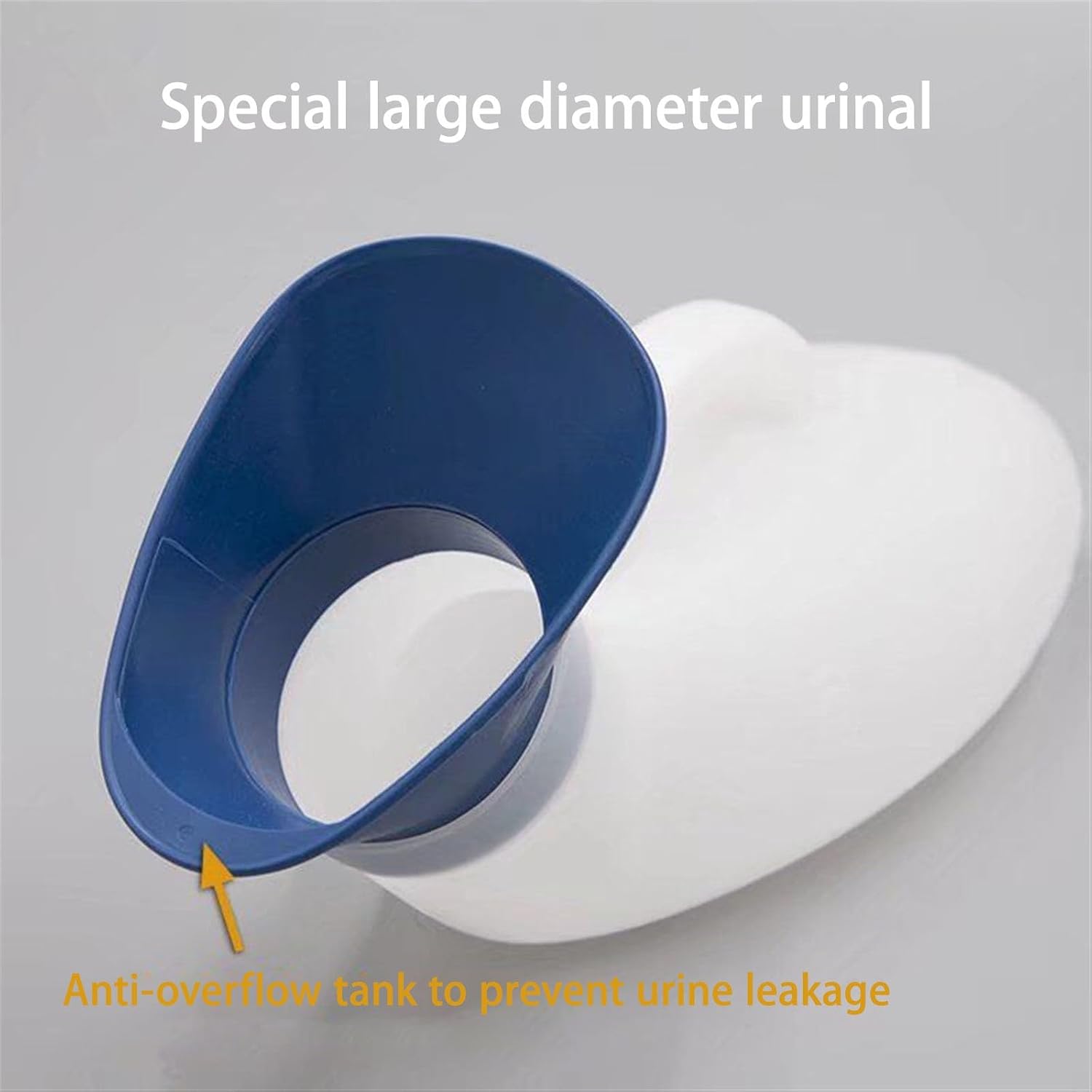 Male Urinal，Bed Pan Urinals for Men Spill Proof Nighttime Portable Male Urinal Bottles Thick Plastic Pee Bottle, Reusable Bedside Pee Container for Hospital Home Camping Pee Jug