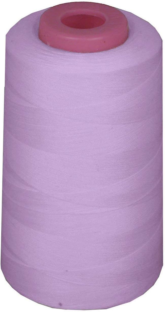 New Creations Fabric & Foam Inc, 6000 Yards 100% Spun Polyester Cone Serger Thread (Lilac, Pack of 5)