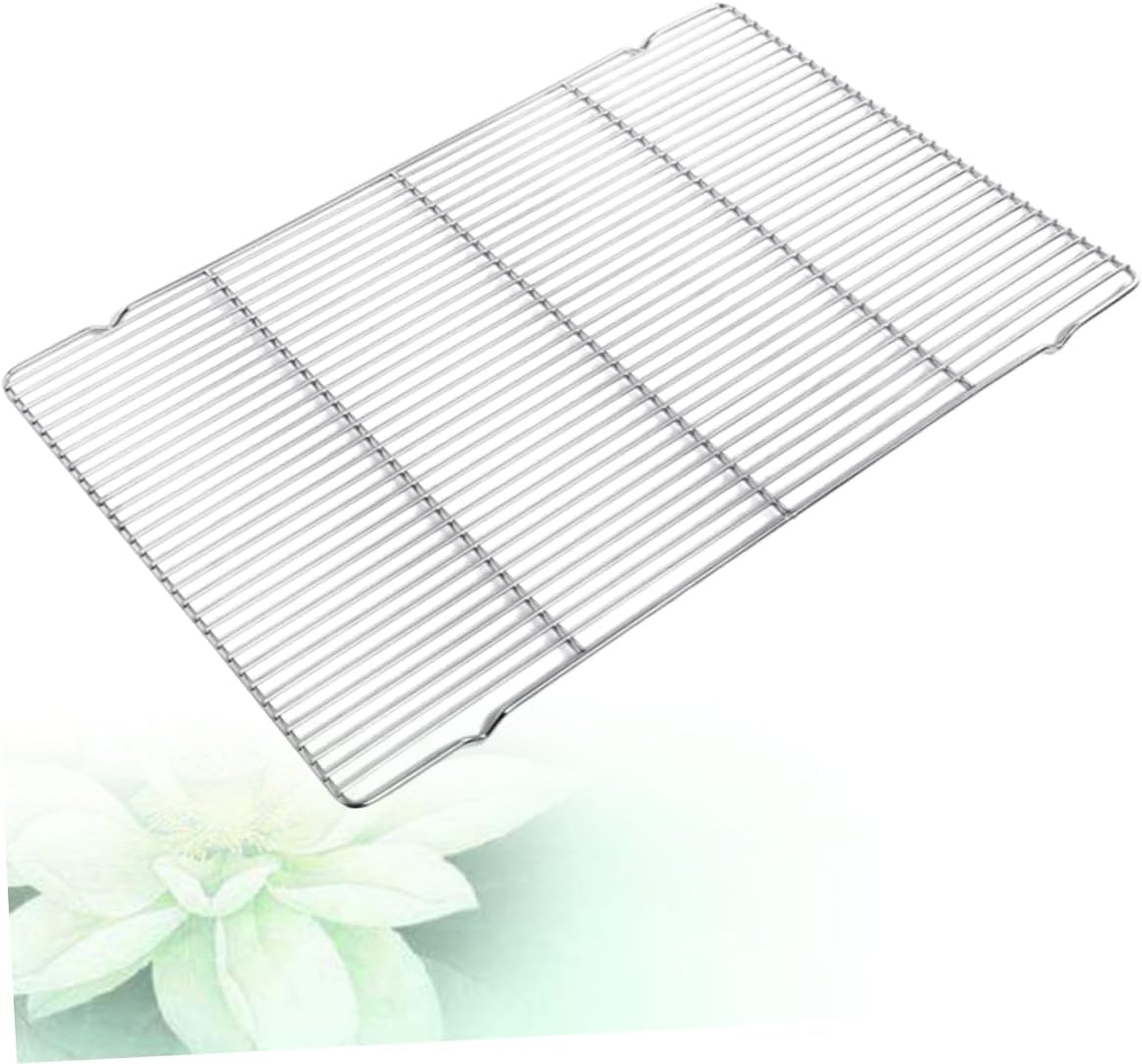 SUPVOX 1Pc Multi Purpose Bbq Grill Rack Stainless Steel Baking Net for Cooking Baking for Cake Cooling Barbecue for Home Camping and Outdoor Use Silver
