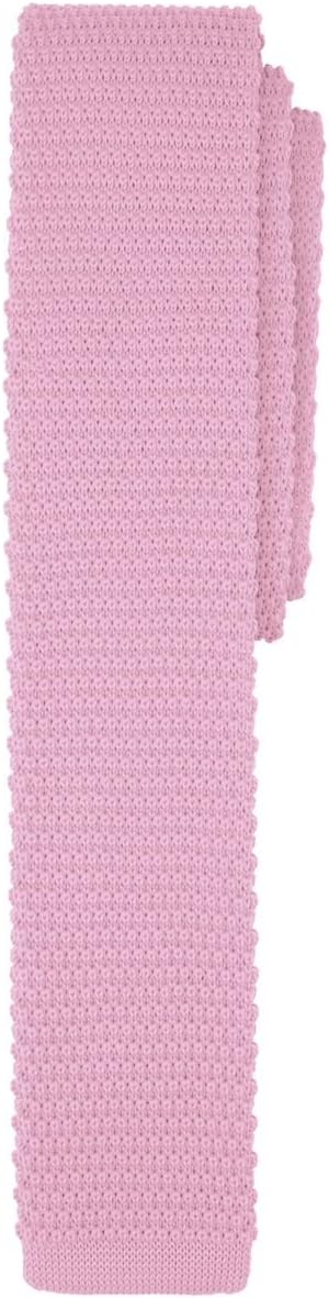 Jacob Alexander Mens Knit Tie - Bridal Pink