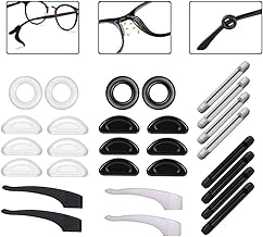 Eyeglass Nose Pads Silicone Anti -Slip Glasses Nose Pad Ear Gripper Holders Eyeglass Temple Tips Sleeve Retainer Extender for Eye Glasses Sunglasses of Adults and Kids,14 Pairs