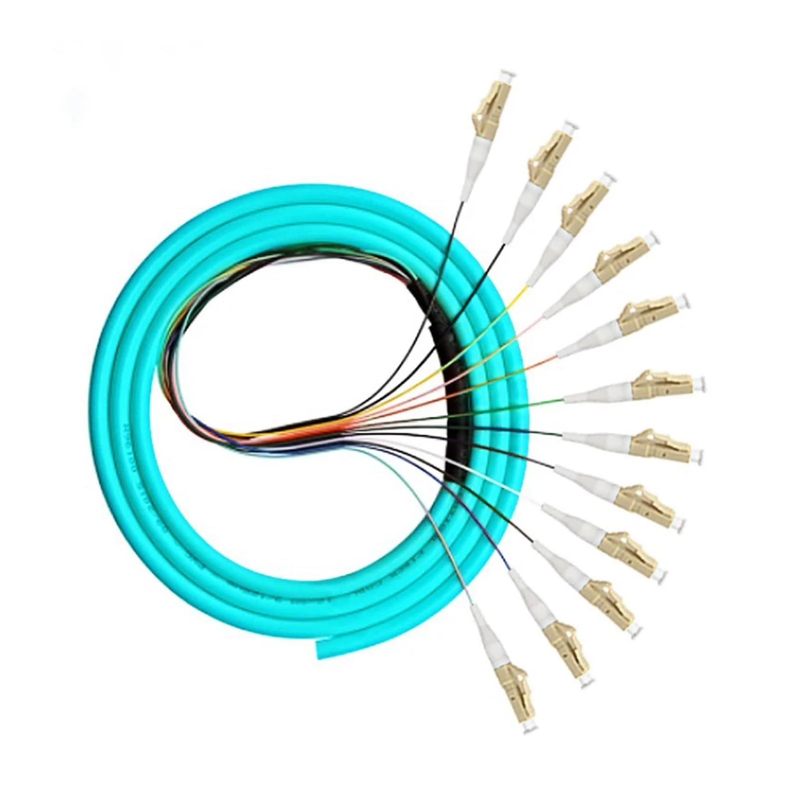 Cordon de Brassage Fibre Optique Pigtail, OM3, Multimode, 0.9mm, Cavalier 50/125, SC, FC, St, LC, câble en Cuir, 1.5m, Lot de 10 pièces(FC 1.5 metres-10pcs)