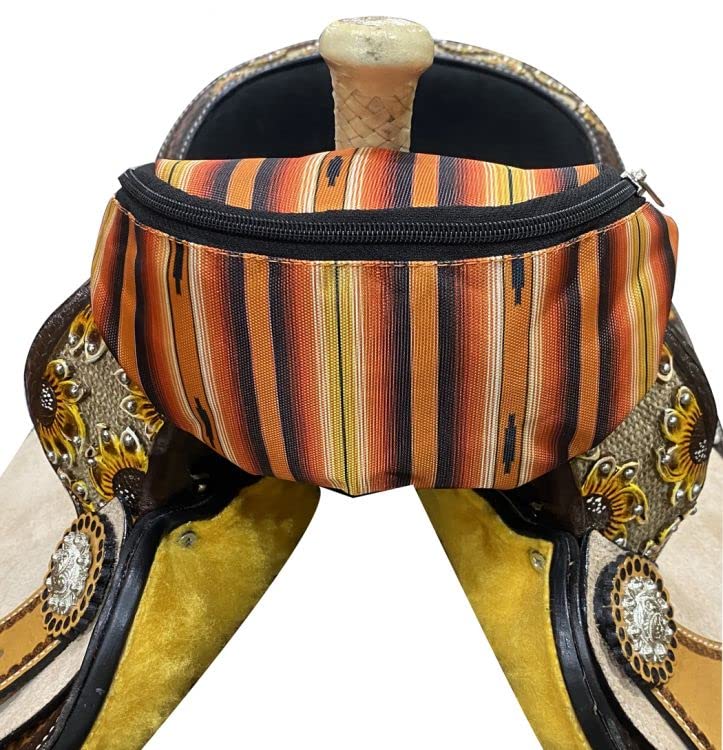 Showman Bolsa de selim de nylon com isolamento Southwest Design (laranja)