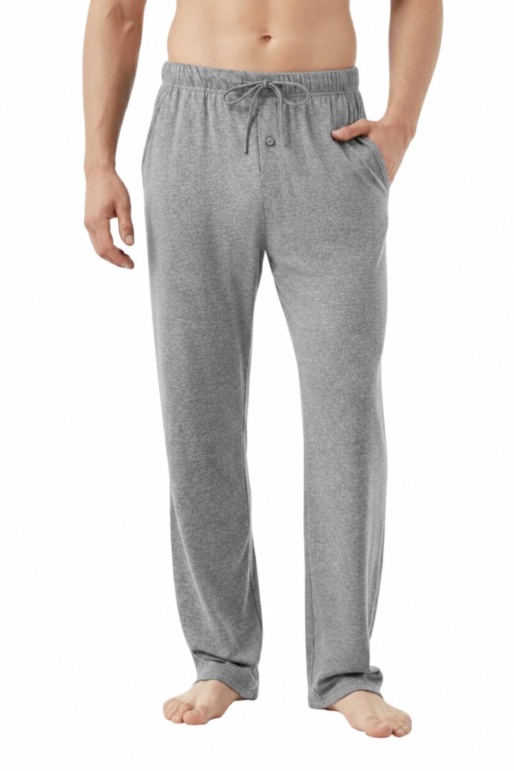 Zylioo Pantaloni da pigiama da uomo, morbidi, elasticizzati, con tasche e
