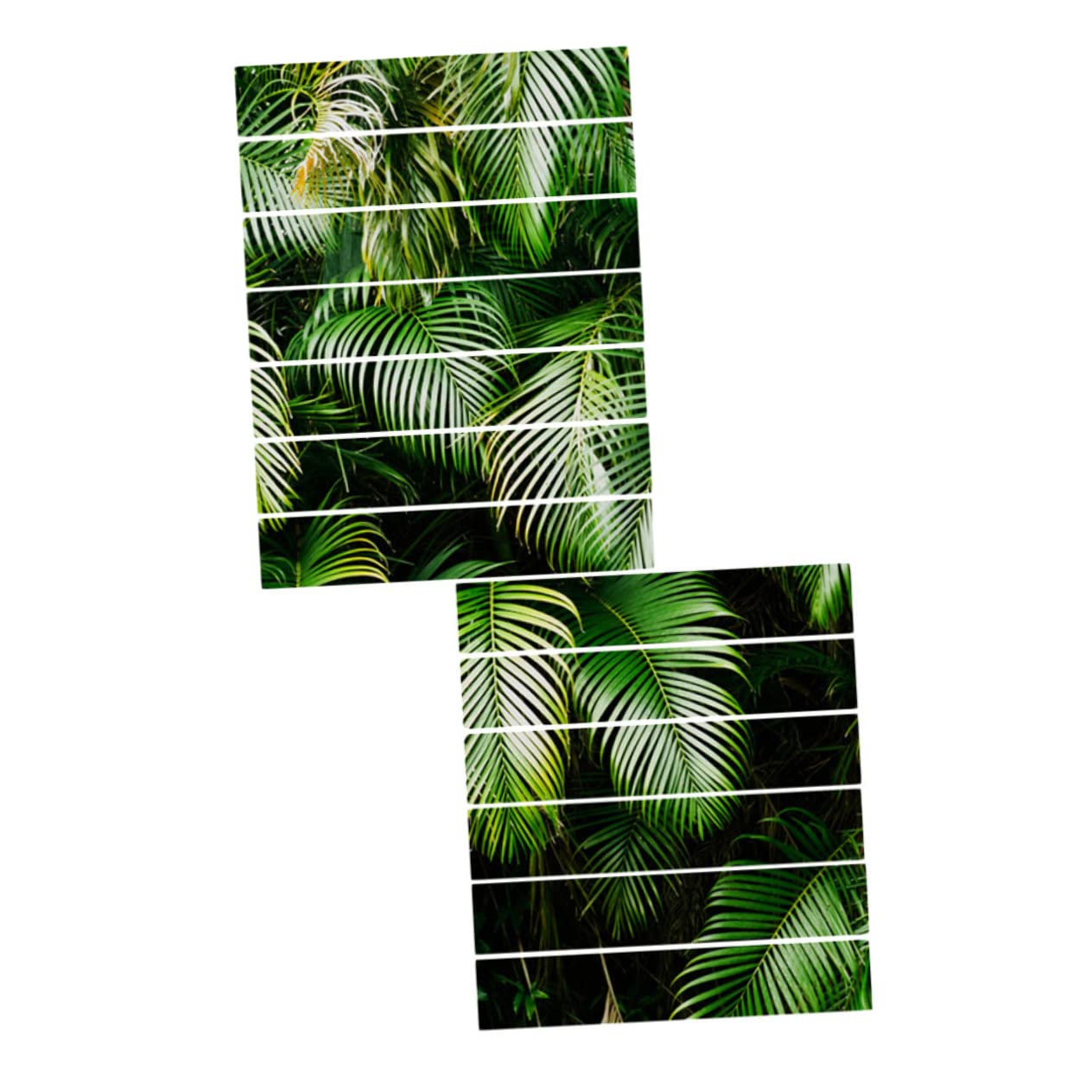 Autocollants escalier PVC vert décoration intérieure maison stickers feuilles palmier