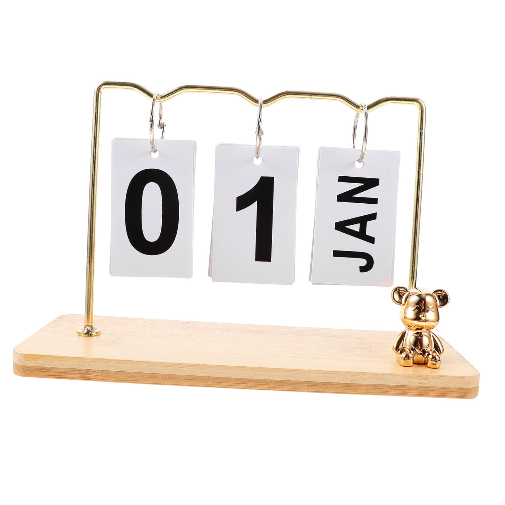 Calendario de Escritorio de Madera Flip Diseño Vintage Rústico para Decoración de Mesa Práctico y Compacto para Oficina y Hogar