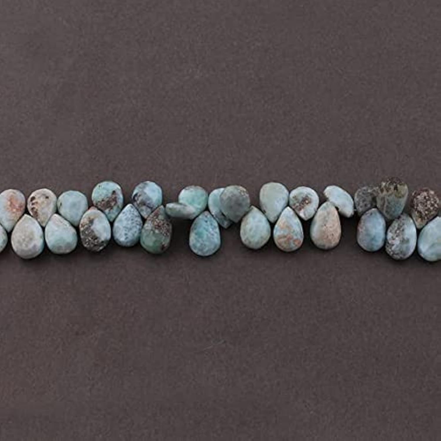 LKBEADS 1 sznurek naturalny larimar fasetowany gruszka kropla koraliki briolette - larimar briolette 11 mm x 8 mm - 14 mm x 10 mm 20 cm