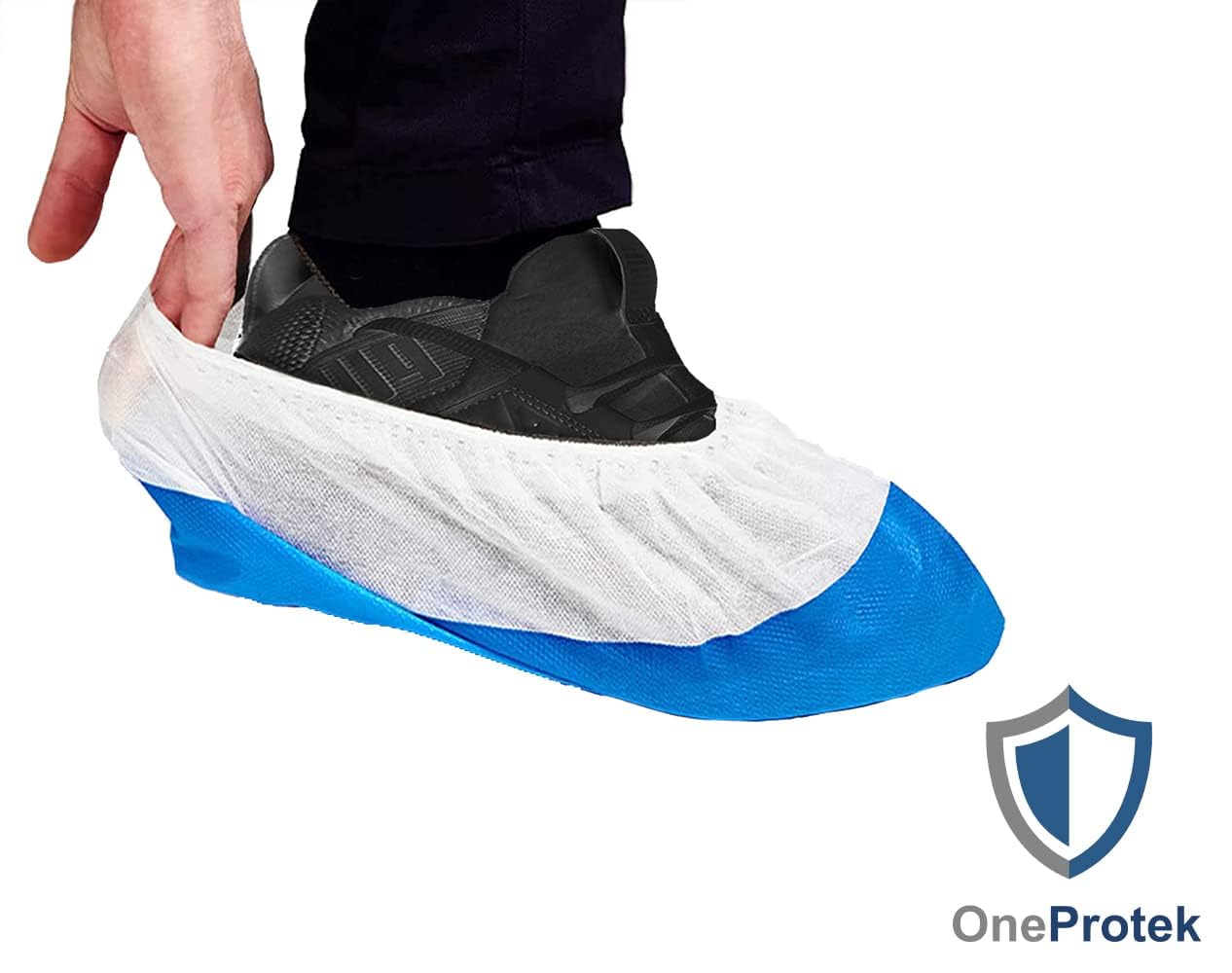 50 Surchaussures jetables ultra résistantes OneProtek - Avec semelle épaisse, imperméable et antidérapante - Couvre chaussure indéchirable