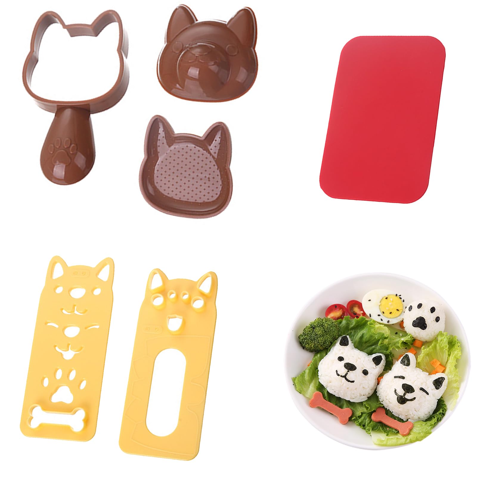 AYCCNH 2 Pack Non Stick Onigiri Triangle Sushi Press Mold, Triangle Rice Ball Mold Maker, Japanese Home Gadgets for Bento, Without Small Rice Paddle