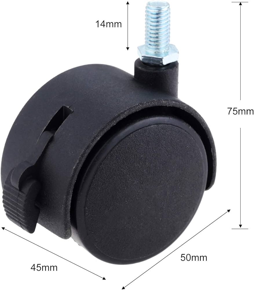 Amazon.co.jp: 4個入り キャスター ネジ式キャスター ねじ込み式 M8