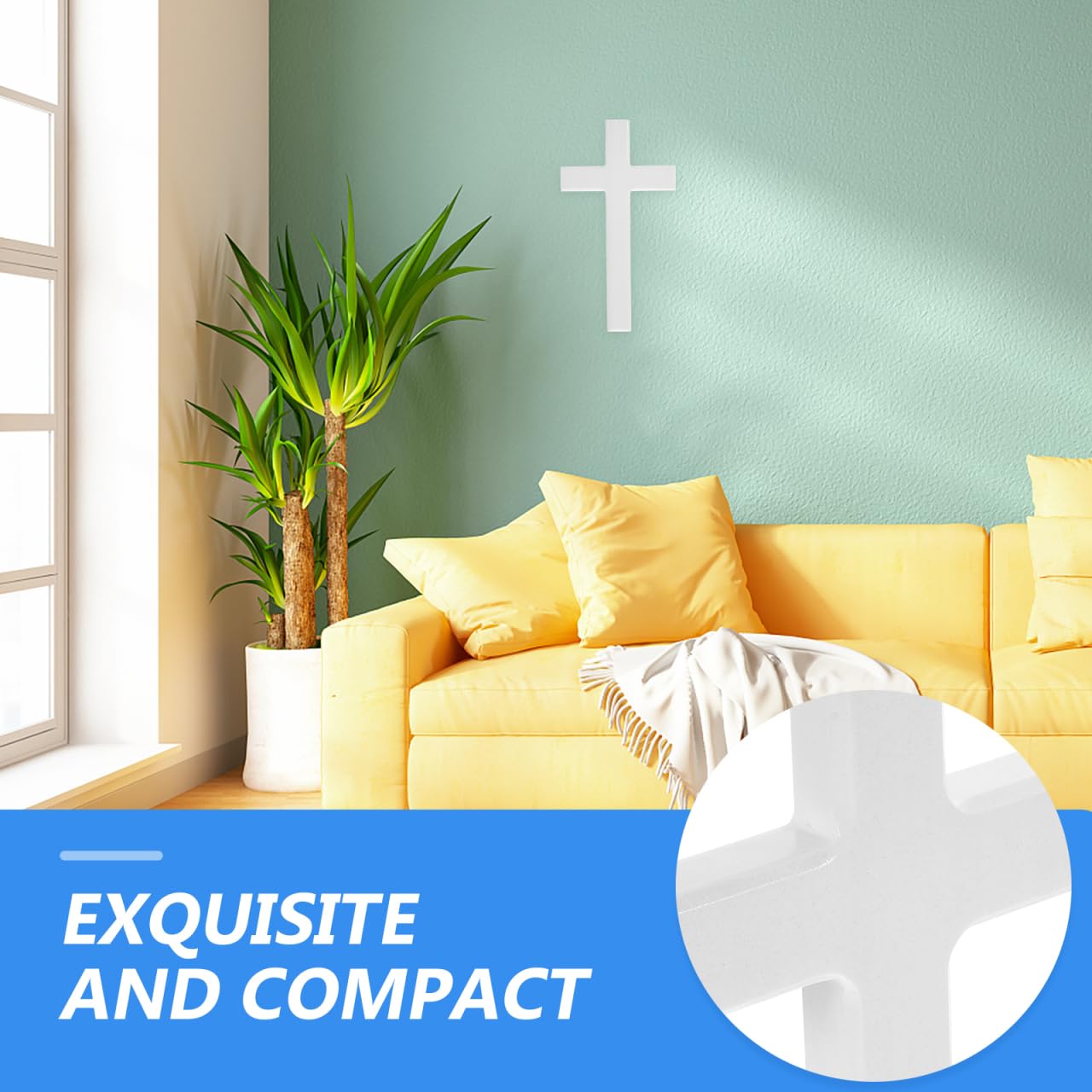 Croce In Legno Per Parete 21 Cm | Decorazione Murale Moderna | Per Casa E Chiesa