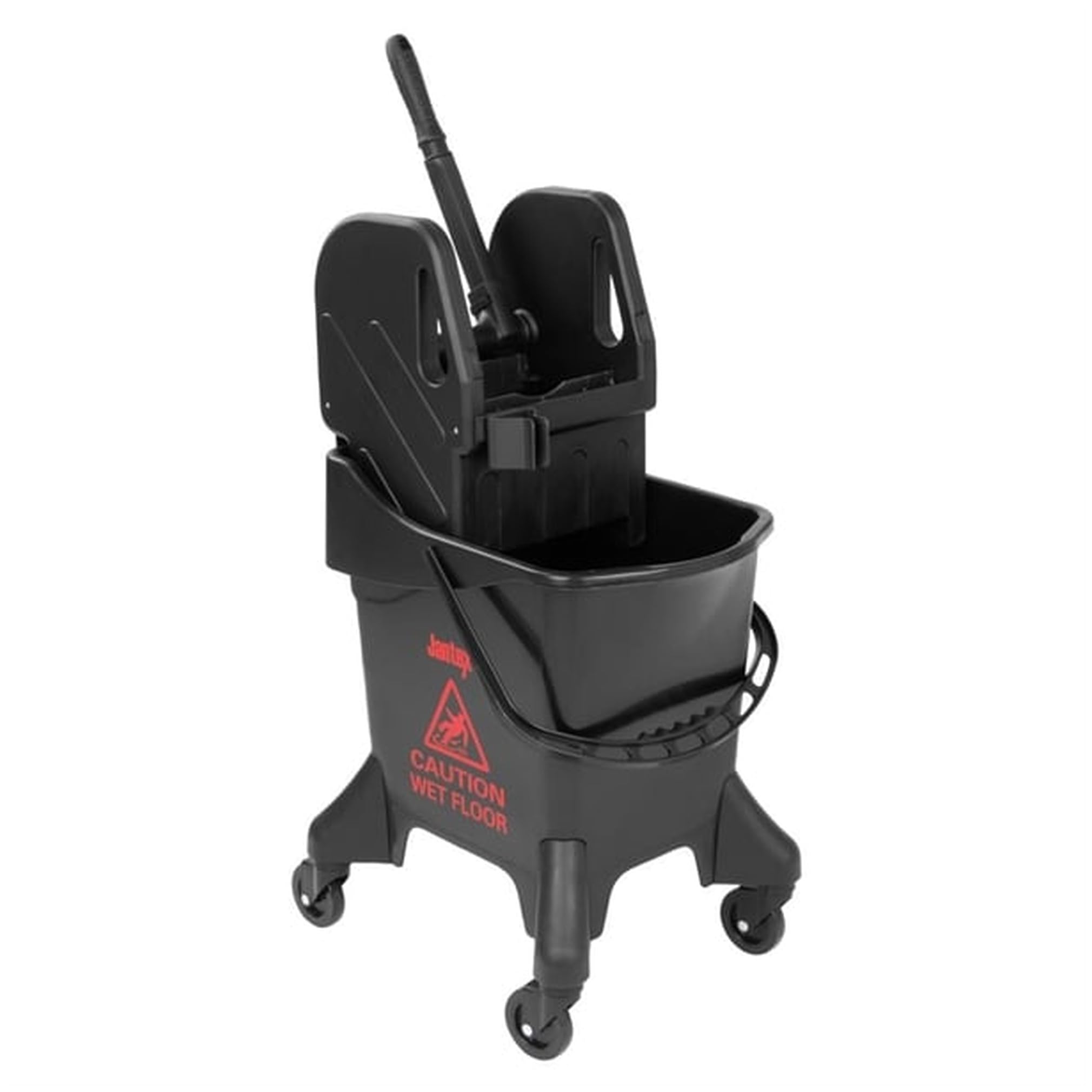 Jantex Cubo Alto para fregona y escurridor con Estampado Rojo, 21 L