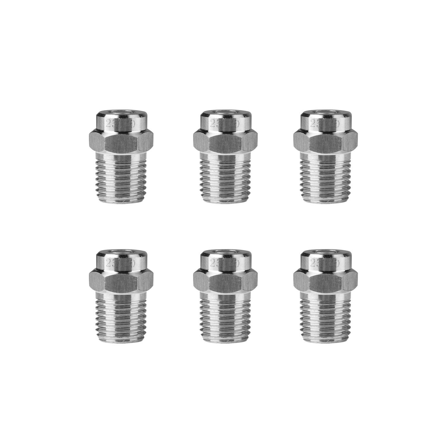 WOJET Universal Replacement Nozzle, 25 Degree, Orifice 2.0, 1/4 Inch NPT Male Fitting, 7250PSI, Spra