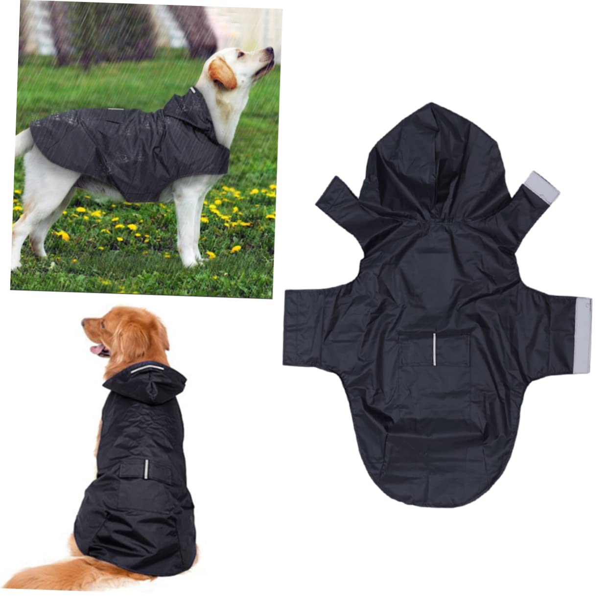 Manteaux de Pluie imperméables pour Chien, imperméable pour Chien, 2 pièces, Manteaux de Pluie pour Petits Chiens, vêtements pour Animaux de Compagnie, Veste de