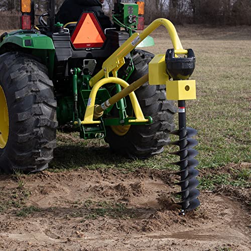 Titan Attachments 60 Hp 3 Point Post Hole Digger With 12In Auger Attachment, Pto Powdered Digger, Compact Tractor Attachment For Fence Posts, Deck And Building Frames, Plant Trees And Shrubs #TOP2