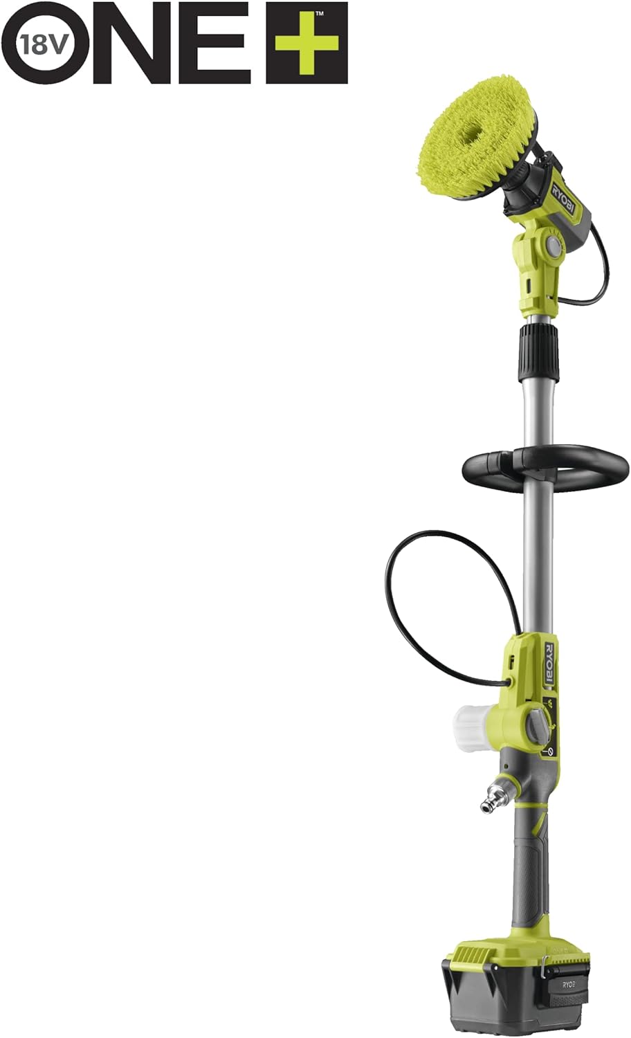 RYOBI Brosse Motorisée Télescopique 18V - Puissance 210 tr/min, Réservoir Détergent Intégré - Pour Nettoyage Polyvalent - Image secondaire