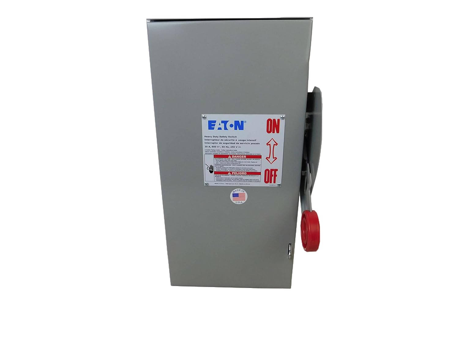 30 Amp 600VAC/250VDC Single Throw Safety Switch 3P