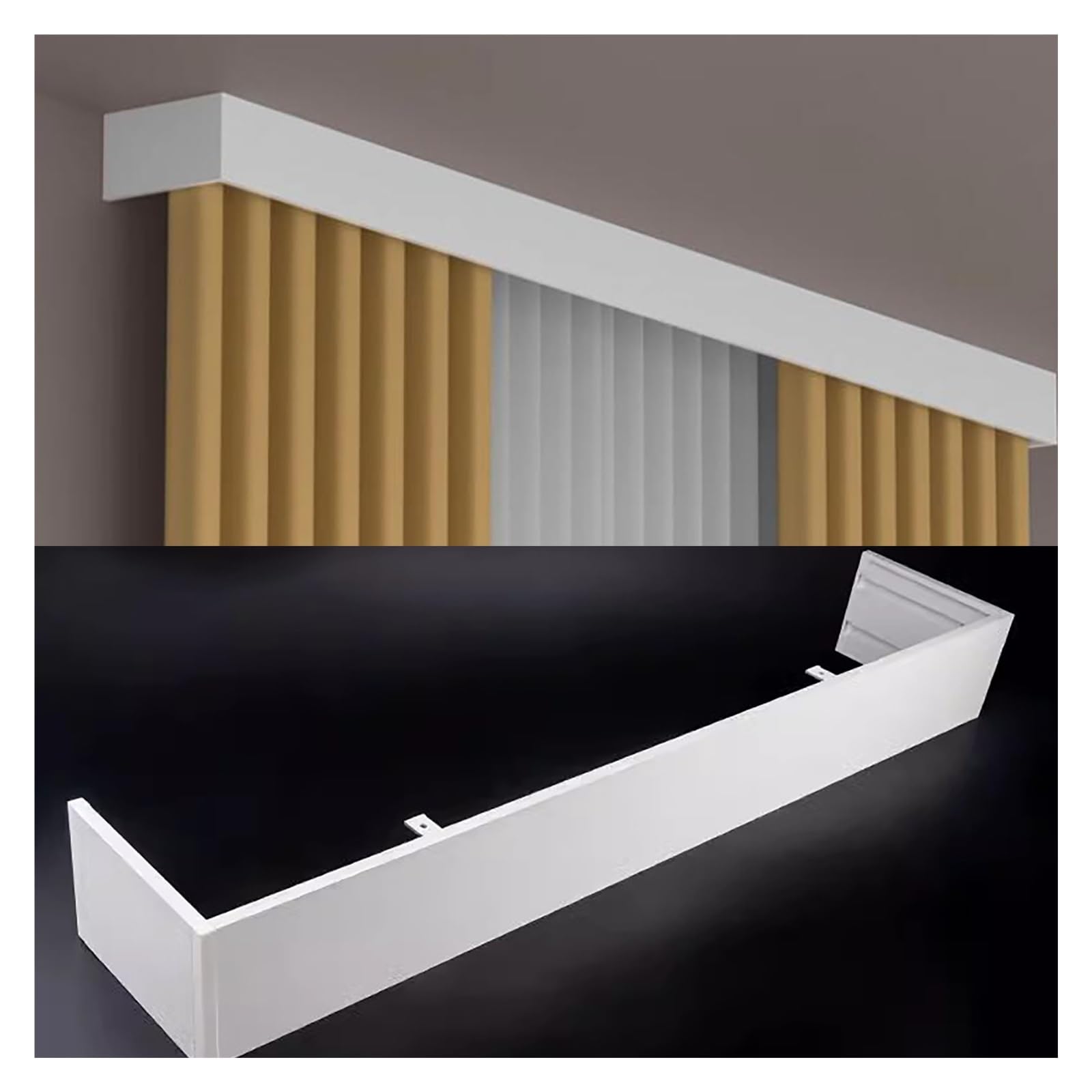 Cantonnière plafond métal blanc pour vos portes coulissantes