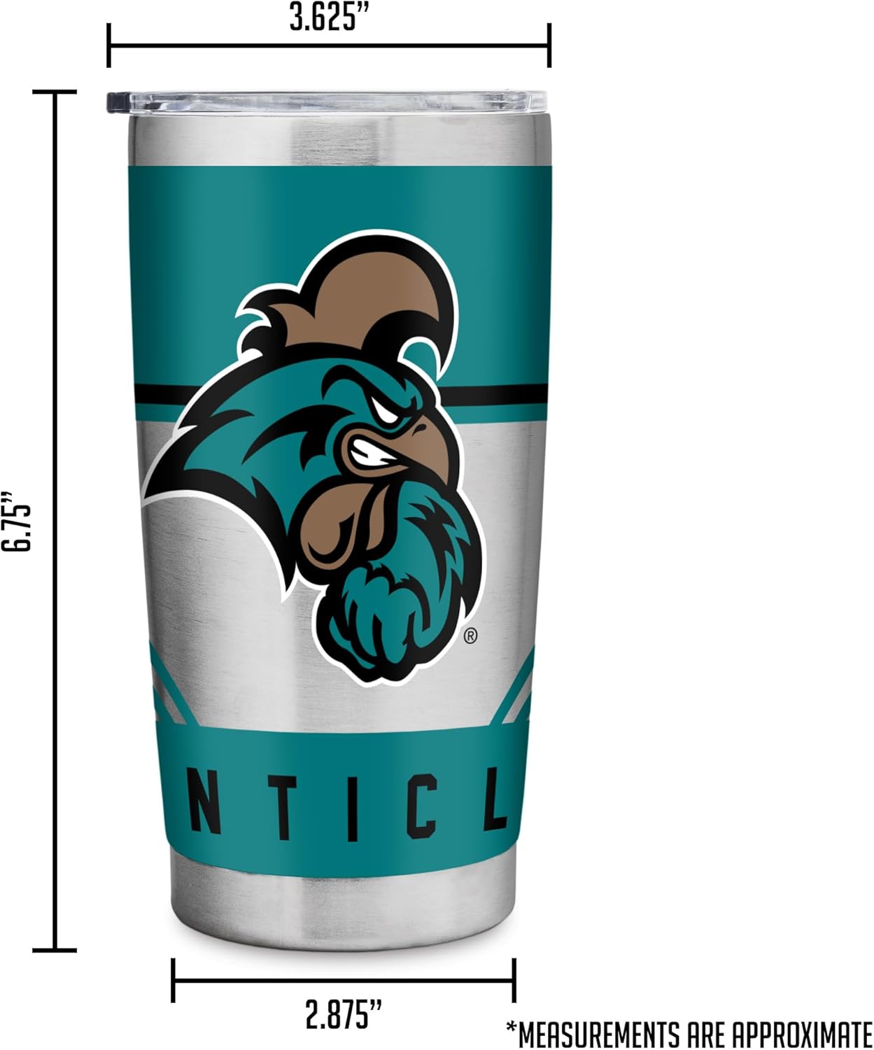 Rico Industries NCAA Louisiana–Monroe Warhawks Standard 20oz Stainless Steel Tumbler with Lid - Great For Coffee, Tea, Water or Cocktails - Image 8