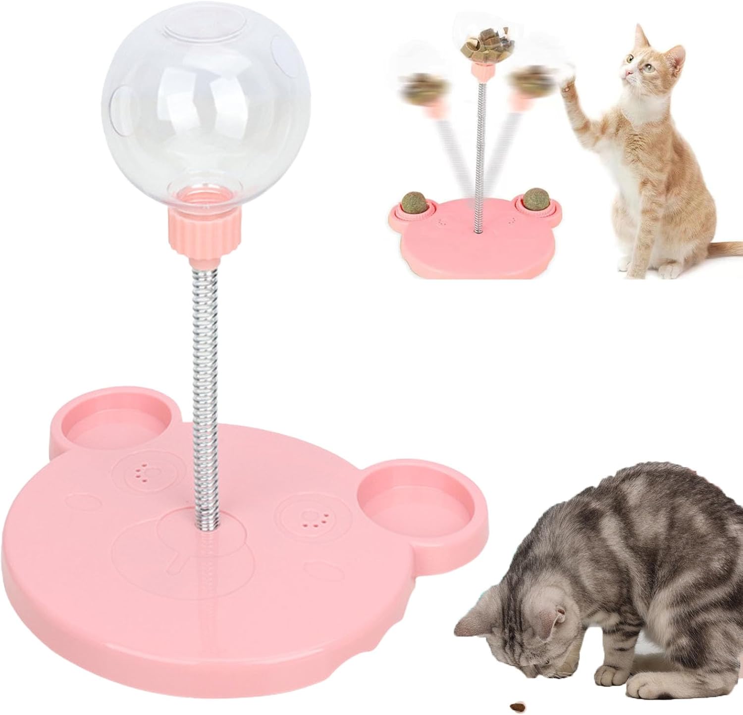 Leaking Treats Ball Pet Feeder Toy, Pet Toy Treat Dispenser,Interactive Pet Toy,Slow Feeder,Funny Pet Leaking Ball Cat Dog Slow Feeders,Feeder for Cats & Dogs for Hunting Chasing and Exercise (Mix*2)