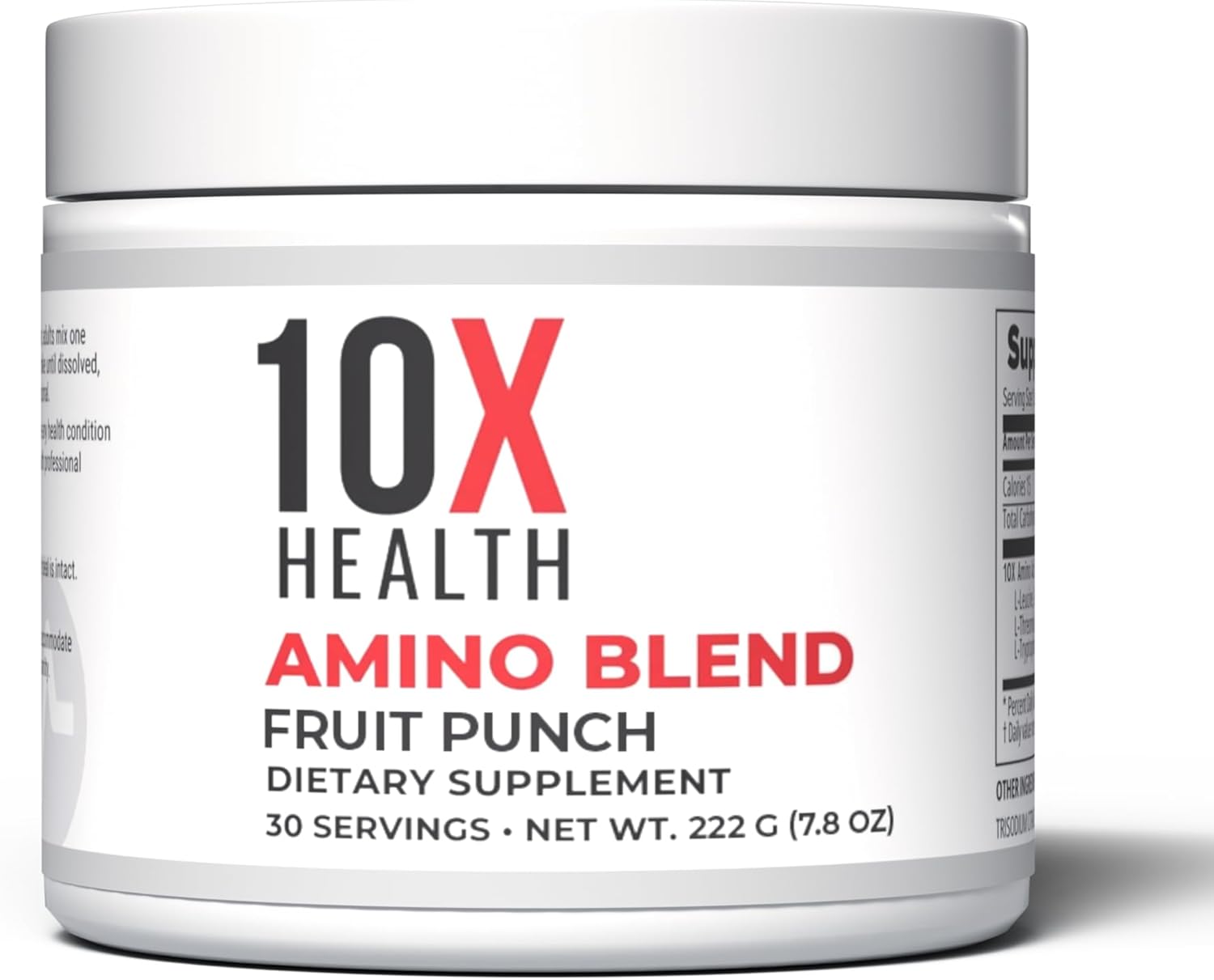 10X Health Amino Blend Pre Workout Powder for Men – Fruit Punch Flavor – EAA & BCAA Powder Amino Acids Supplement for Energy, Muscle Strength & Performance – Pre and Post Workout – 30 Servings 10X Health Amino Blend Pre Workout Powder for Men – Fruit Punch Flavor – EAA & BCAA Powder Amino Acids Supplement for Energy, Muscle Strength & Performance – Pre and Post Workout – 30 Servings