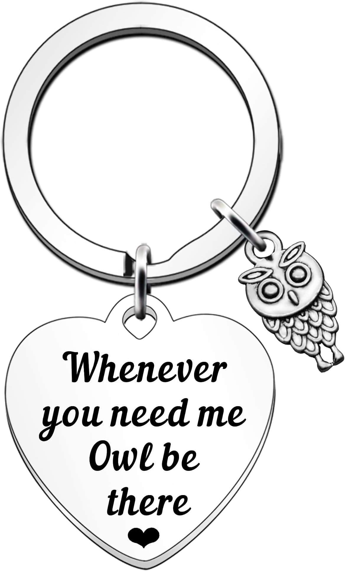 SDOFY Owl Gifts: Keyring & Keychain for Women & Men - 'Whenever You Need Me, Owl Be There'