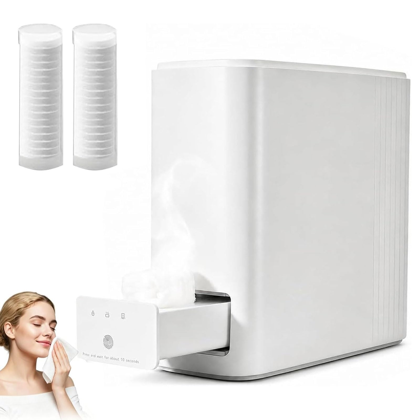 Máquina de toallas calientes para tratamientos faciales y sesiones de relajación en casa