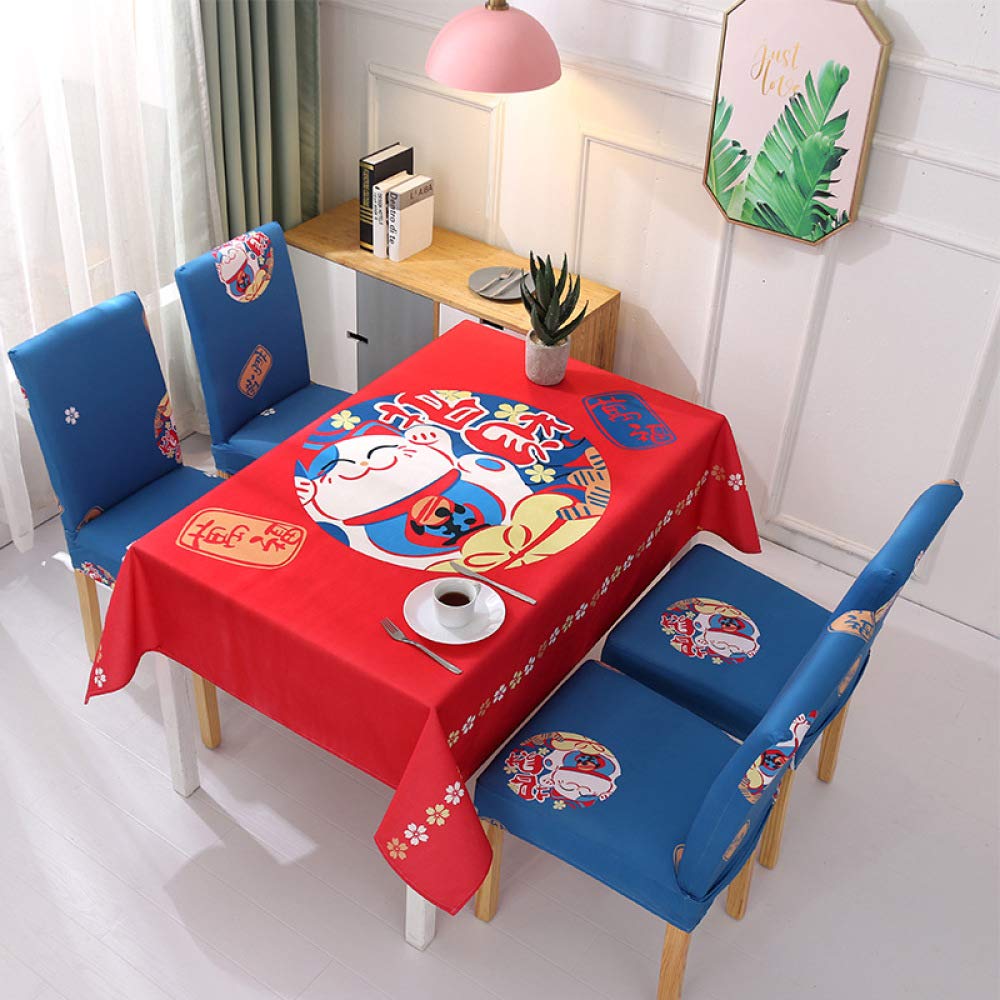 Nappe rectangulaire élégante pour repas de famille et décoration de table de cuisine