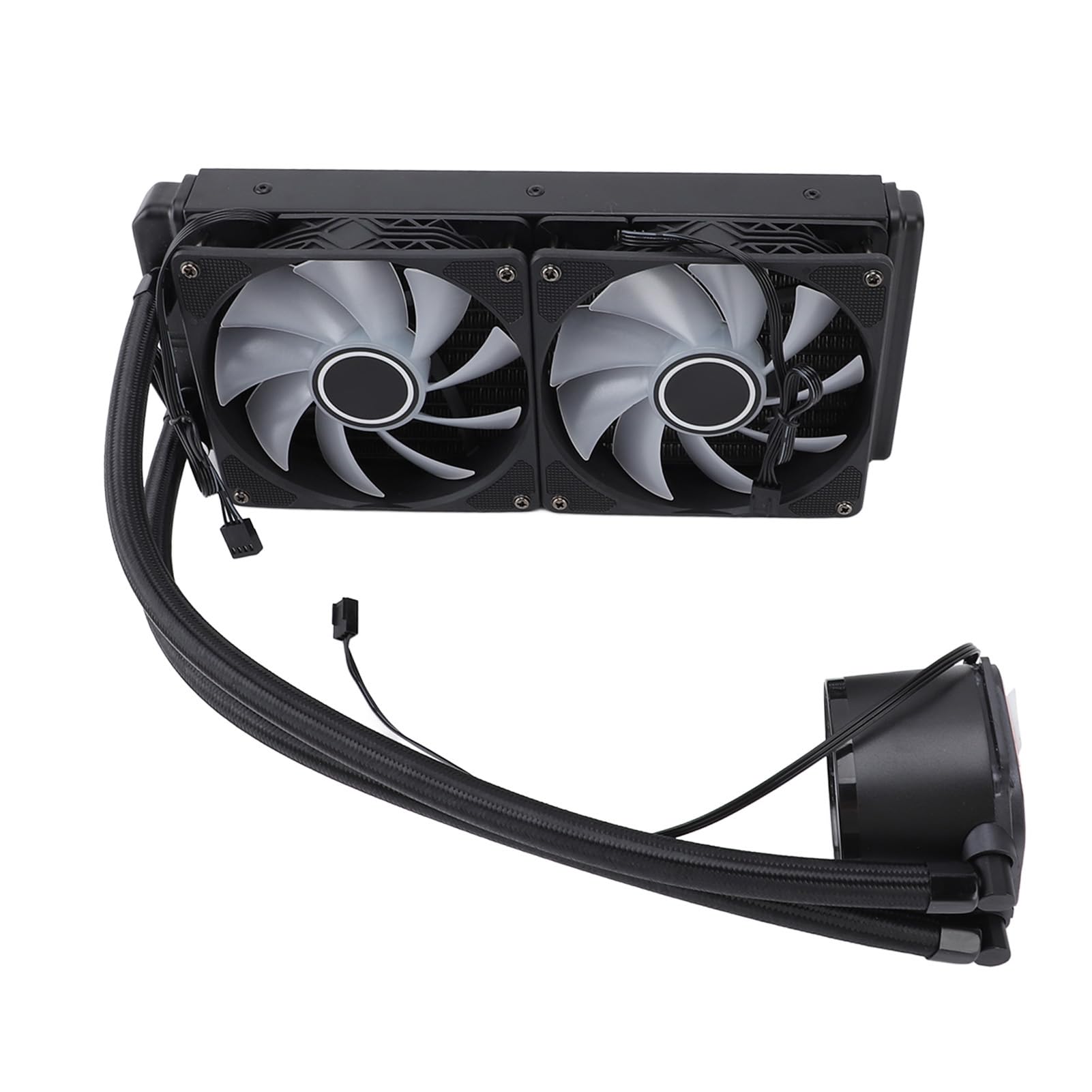 Generic Raffreddatore Ad Acqua ARGB da 240 Mm per CPU con Doppie Ventole da 120 Mm per un Raffreddamento Migliorato, Progettato per Sistemi di Gioco e Prestazioni, Design Affidabile in Rame e