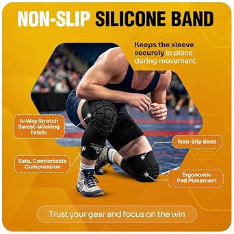 Bucwild Sports Padded Knee Sleeves & Leg Sleeves for Youth & Adults, 1 Pair